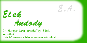 elek andody business card